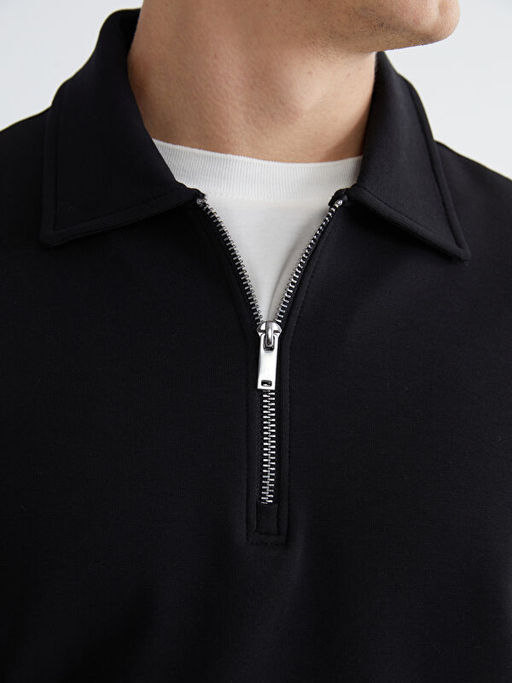 Polo Yaka Erkek Sweatshirt