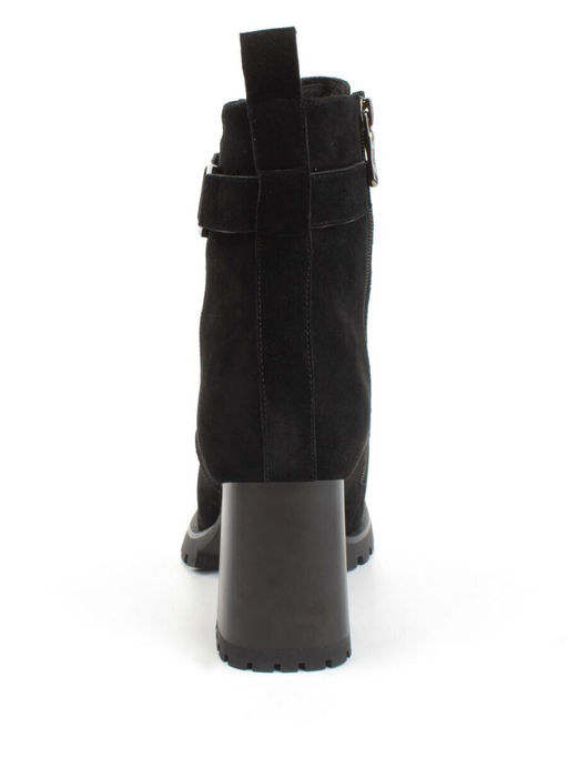 04-M3-L855 BLACK Ботильоны зимние женские (натуральная замша, натуральный мех)