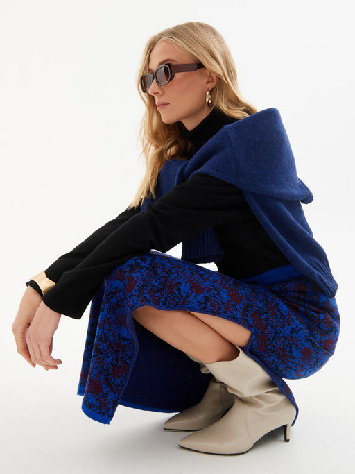 Юбка л1432 т. синий - Стим фото 2