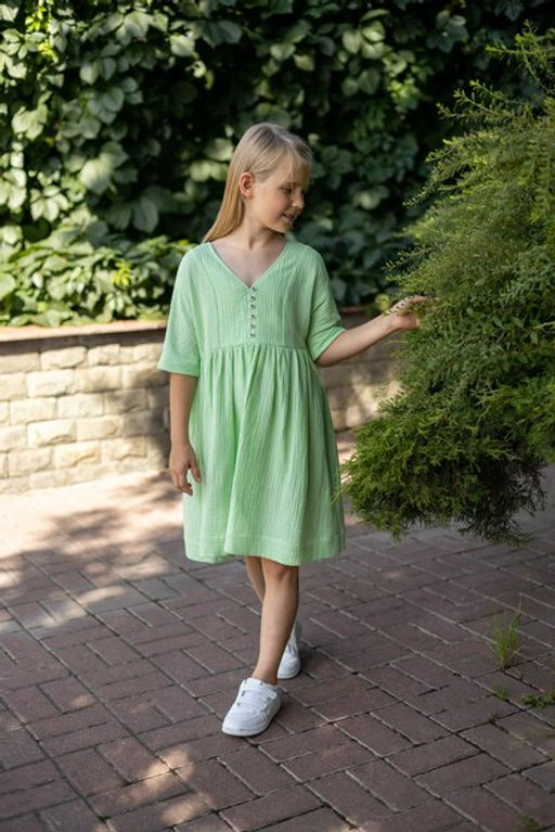 Платье из муслина дев. О56363 - Карамелли фото 9