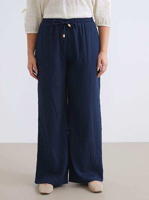 Beli Lastikli Dokulu Geni? Pa?a Kad?n Pantolon