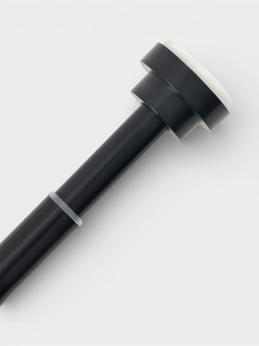 Карниз для ванной «Доляна», телескопический, 116-220 см, стальной, черный