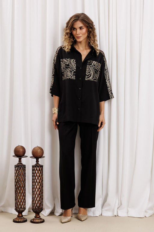 Костюм Gizart 5440 черный, золото