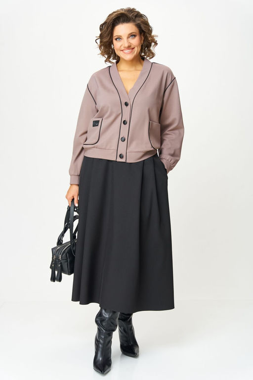Костюм Aira Style 24130 Тауп+черный