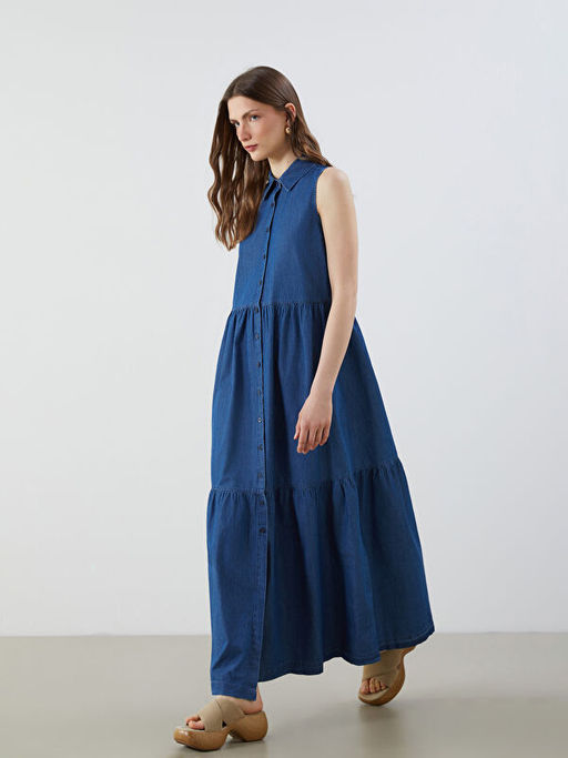 G?mlek Yaka Jean Elbise