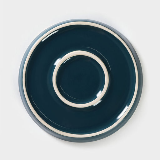 Блюдо с бортиком Хорекс Blu reattivo, d=17.5 см, фарфор, зелёный