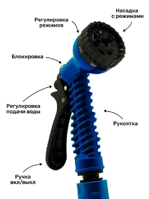 Шланг с распылителем растягивающийся 83357