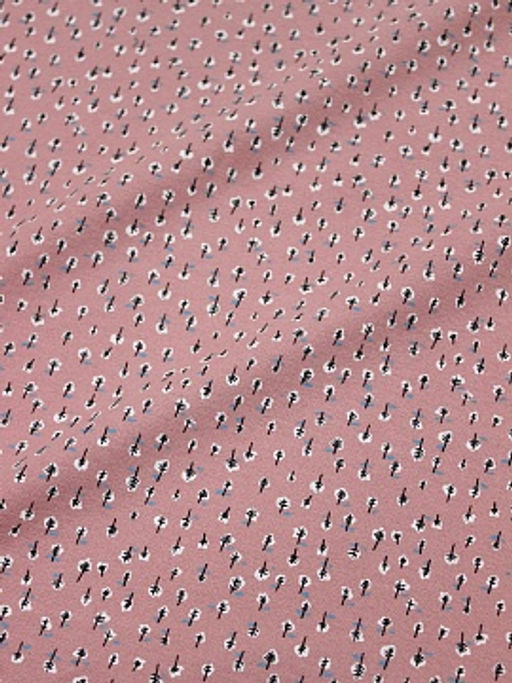 Теплый хлопок Мелкие белые листочки цв.т.винтажный пыльно-розовый, ш.1.49м, хл-100%, 150гр/м.кв