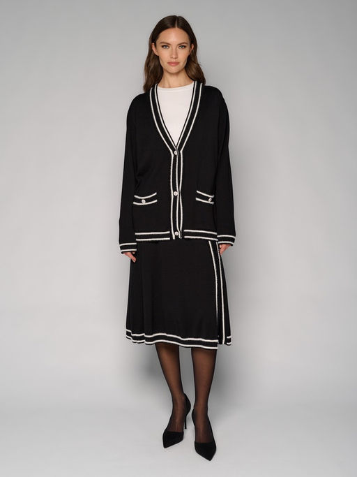 Кардиган женский 12411-54013 black/white - Eleganzza фото 11