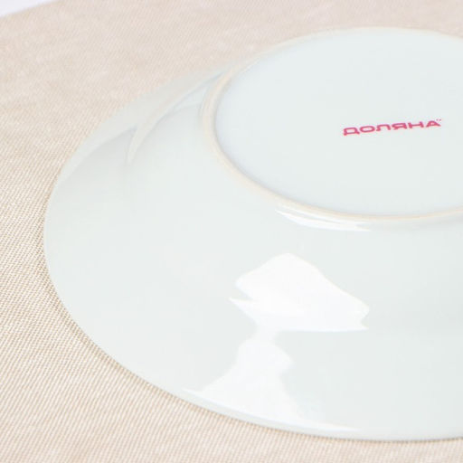 Тарелка керамическая глубокая Доляна Моника, 550 мл, d=20 см, цвет белый  фото 3