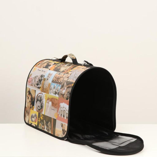 Сумка - переноска для животных с принтом, 49 х 30 х 35 см микс - Пижон фото 5