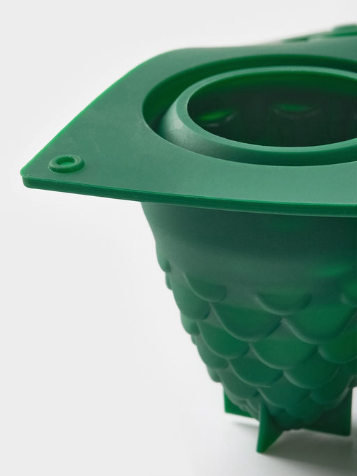 Форма для выпечки новогодняя Доляна «Шишки», 8 ячеек (4×5.5×6.7 см), 29.8×17.3×7.5 см, силикон, зелёная