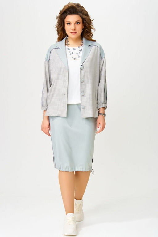 Костюм FITA 4031 серо-мятный