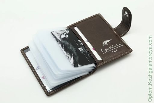 Женская кожаная визитница Sergio Valentini СВ 8036-010  фото 10
