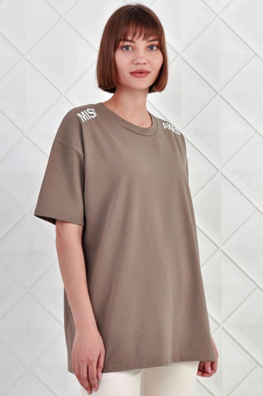 Арт. 3739 Футболка женская 42-52 (6 шт) Цвет:зеленый кофе - Калинка фото 3