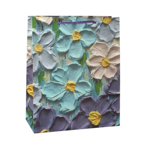 Цена за 12 шт. Пакет подарочный 26x32x12см Цветы / 5405L /уп 12/384/210 г - Галеонтрейд фото 3