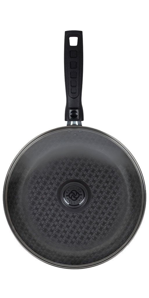 60682434 Сковорода 240мм, 1 ручка, стеклянная крышка "Кружево"