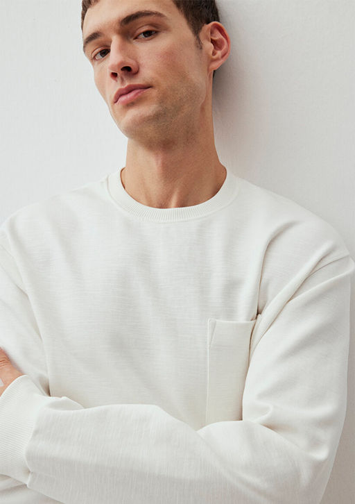 Beyaz Sweatshirt - Mavi фото 7