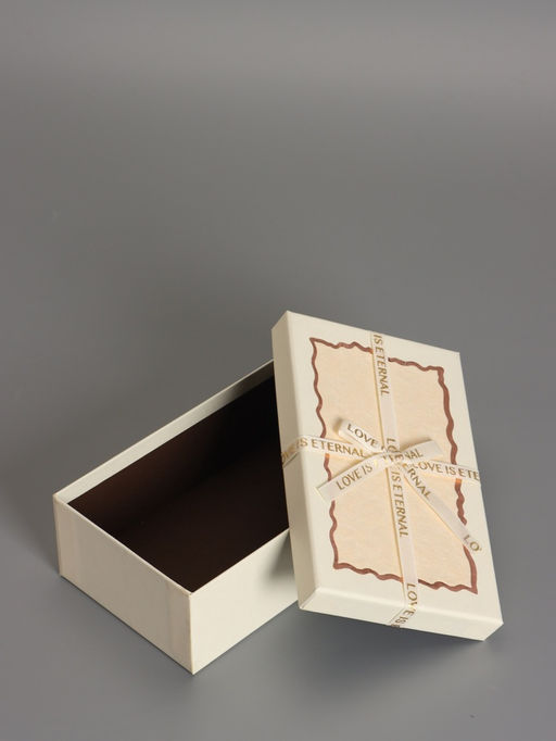 Набор подарочных коробок 3 в 1 прямоугольные с бантом, крем-брюле, 23×16×9.5; 21×14×8; 19×12×6.5 см