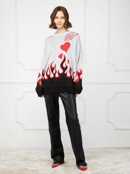 Джемпер женский ZZ-07010 l.blue/black/red - Eleganzza фото 6