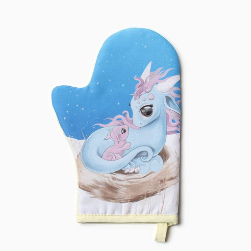 Варежка-прихватка Доляна Семейное счастье 20х28 см, 35% хл, 65% пэ, ватин 250 г/м2  фото 2