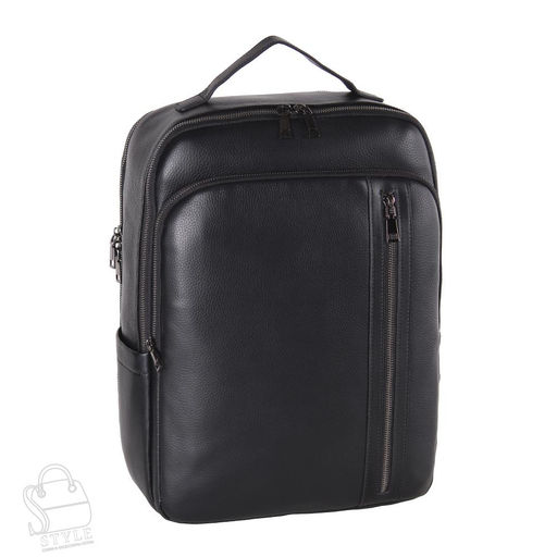 Рюкзак мужской кожаный 131419-159H black Heanbag в Новосибирске