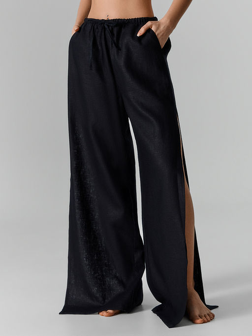 Брюки домашние женские с боковыми высокими разрезами - Mark formelle фото 5