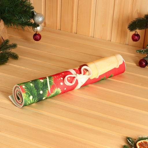 Коврик-лежак с принтом С Новым годом, пожелание, 50х155 см - Банная забава фото 2