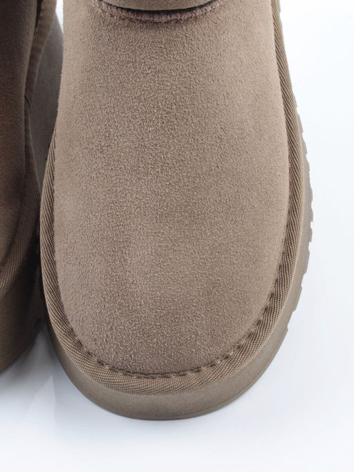 04-PF8520-6 KHAKI Угги женские (натуральная замша, 100% шерсть)