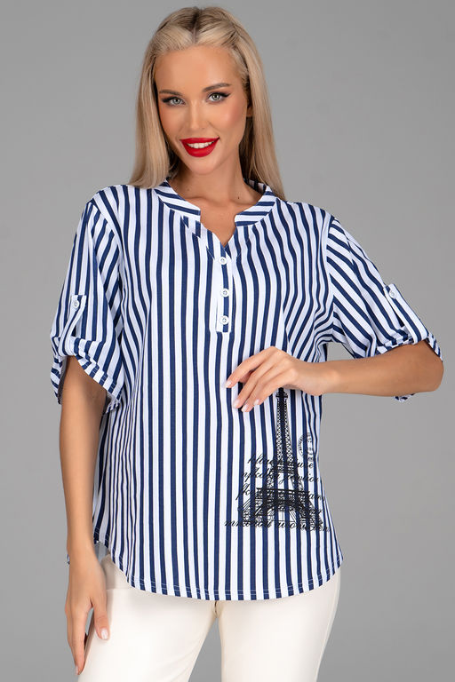 Рубашка Мулен Руж (полоска/эйфелевая башня) - Эльза фото 3