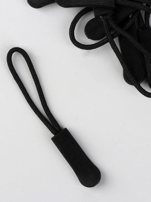 Цена за 3 шт. Пуллер для молнии, 2.5 см, 6×0.8 см, 10 шт., чёрный