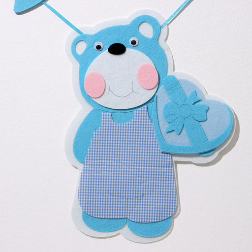 Украшение на гендер пати «Подвеска Мишка It's a Boy», 30.5×30.5×49 см, голубое