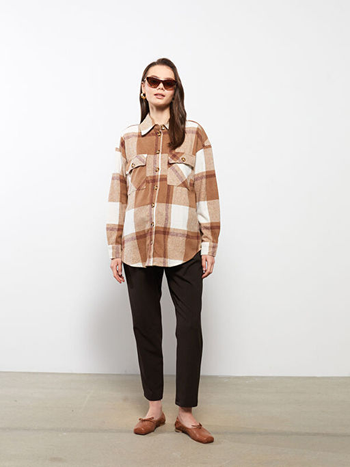 Kar?n Panelli D?z Gabardin Hamile Pantolon