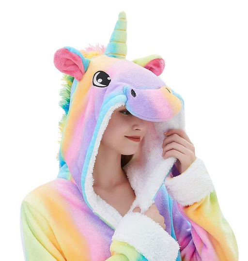 Халат Кигуруми для взрослых Единорог цветной - Storyland фото 2
