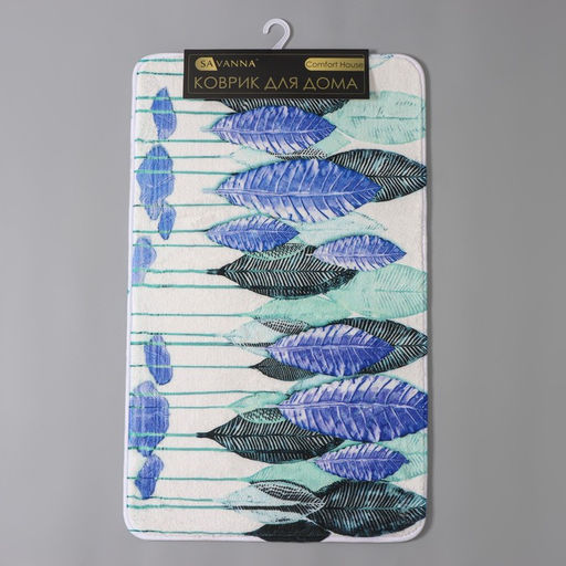 Коврик для ванной и туалета SAVANNA Гранд, 50?80 см, голубой фото 6