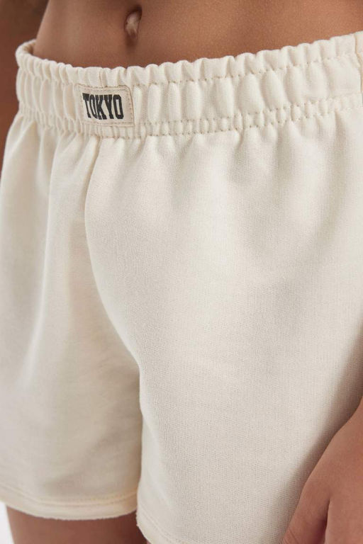 Тканые шорты с маркировкой для девочек - Defacto фото 5