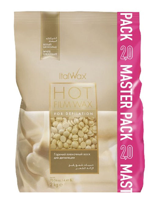 Ital Wax Горячий плёночный гранулированный воск для депиляции / Белый шоколад, 2 кг