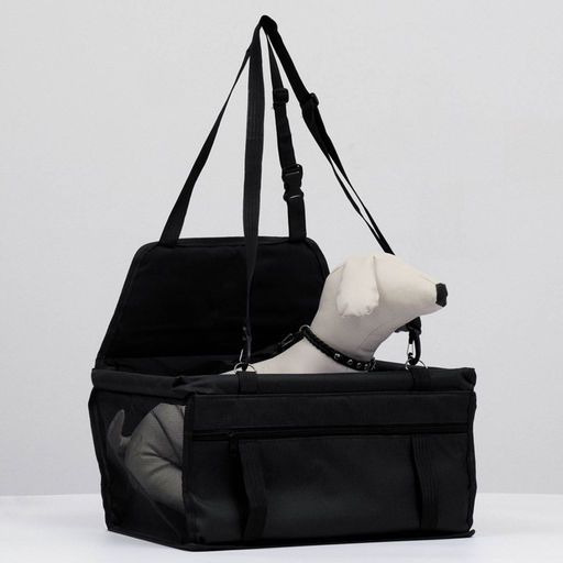 Автокресло для животных 40*30*25 см, чёрное - Пижон фото 2