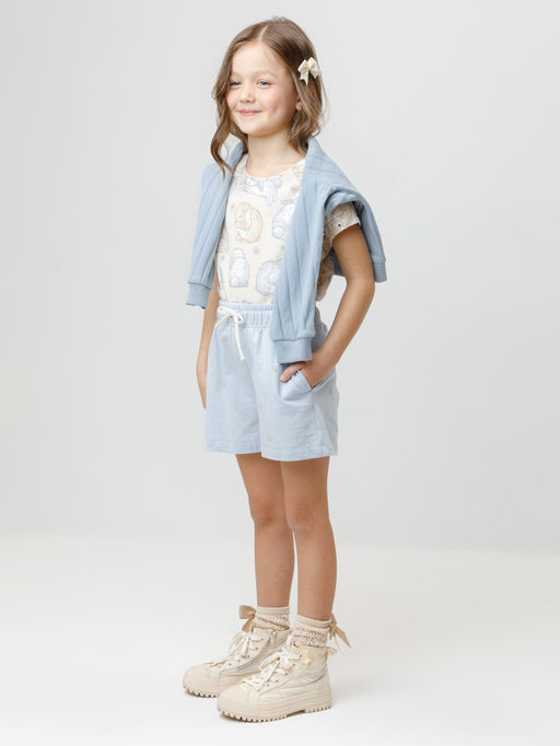 КР 400679/голубой,любимые ромашки к563 шорты для дев - Crockid фото 3