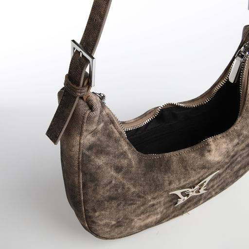 Сумка женская, багет, на молнии, цвет коричневый - Simaland фото 7