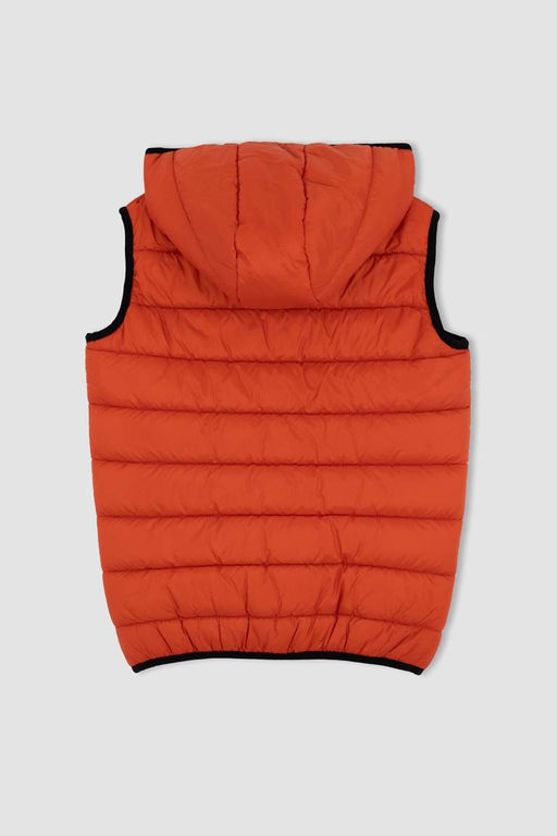 Двусторонний пуховик с капюшоном для мальчика - Defacto фото 8