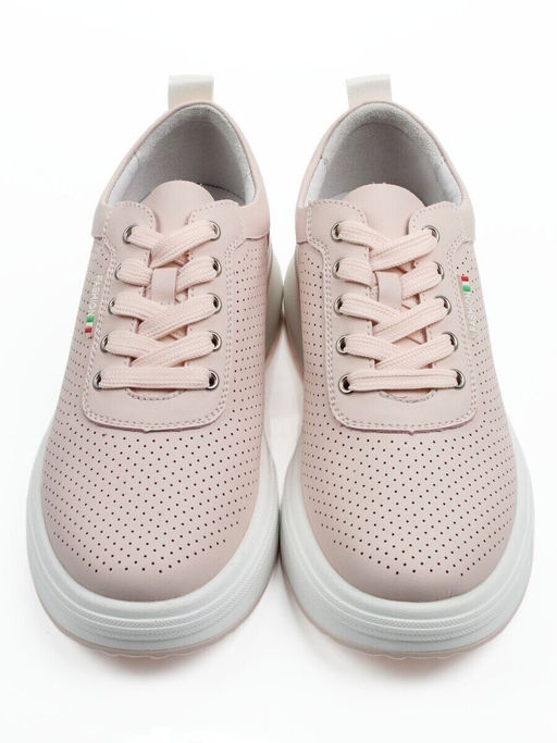 03-YH324-4 PINK Полуботинки летние женские (натуральная кожа)