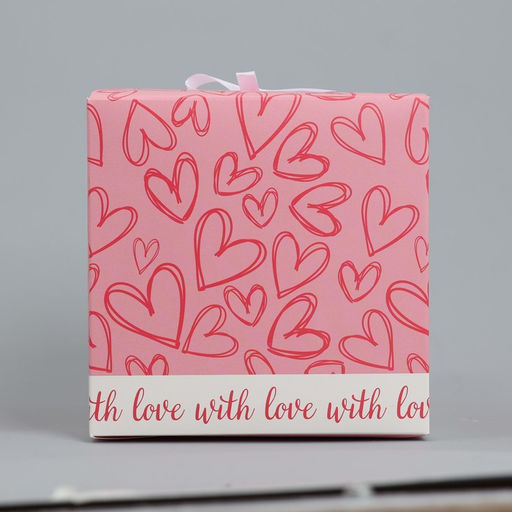 Складная коробка Сердечки, 18 х 18 х 18 см - Дарите счастье фото 4