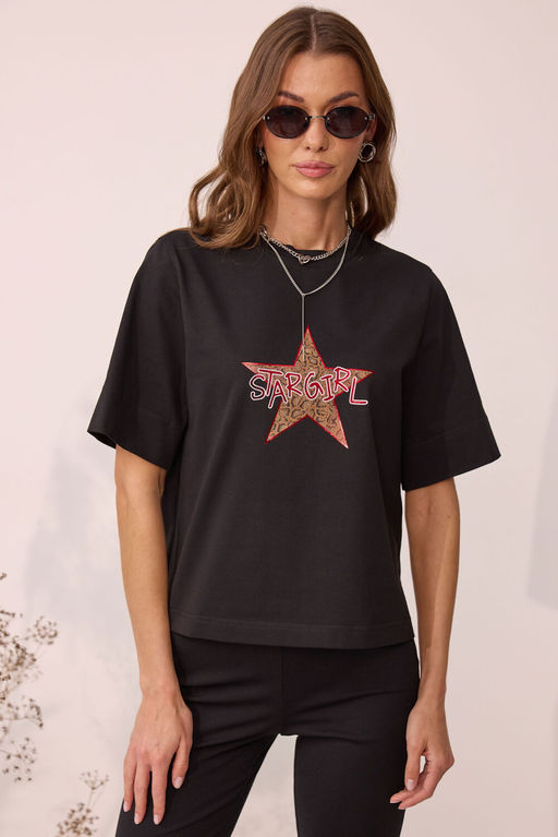 Футболка LYUSHe 4114 черный  фото 7