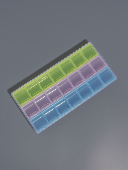 Органайзер для хранения мелочей, 21 ячейка, 21.5×10.5×2 см, МИКС