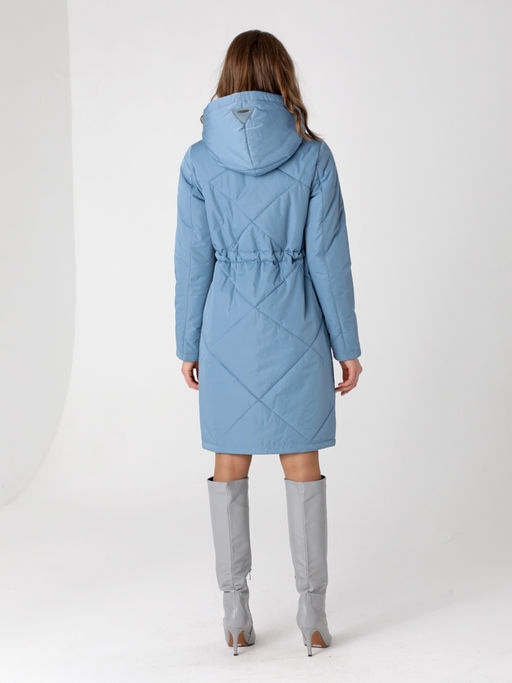 24312 Пальто дем. серо-голубой - Dizzyway фото 4