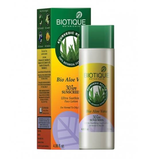 Bio Aloevera 30 SPF Lotion/Лосьон Алоэвера SPF 30 120мл - Biotique фото 2