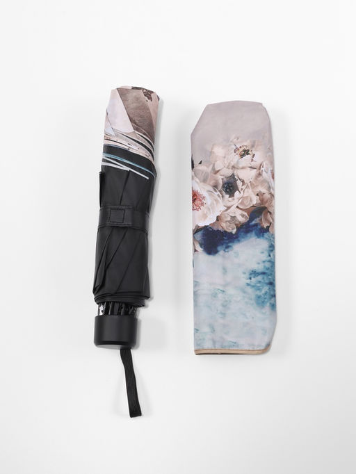 Зонт механический Вдохновение, эпонж, 4 сложения, 8 спиц, R=48/55 см, d=96 см, МИКС