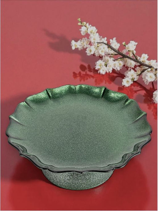 Блюдо на ножке, 21х8 см, стекло, зеленое, Seville - Anna lafarg фото 7