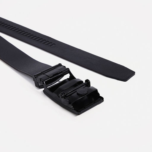 Ремень мужской, ширина 3,5 см, автомат, пряжка тёмный металл, цвет чёрный - Simaland фото 3